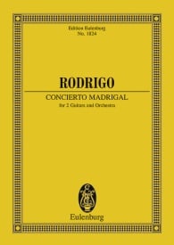 Rodrigo: Concierto Madrigal (Study Score) published by Eulenburg